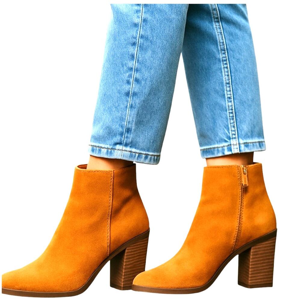 BP. 8.5 Leather Brown Women's Chelsea Ankle Boot 8 1/2 Shoes - Picture 1 of 8